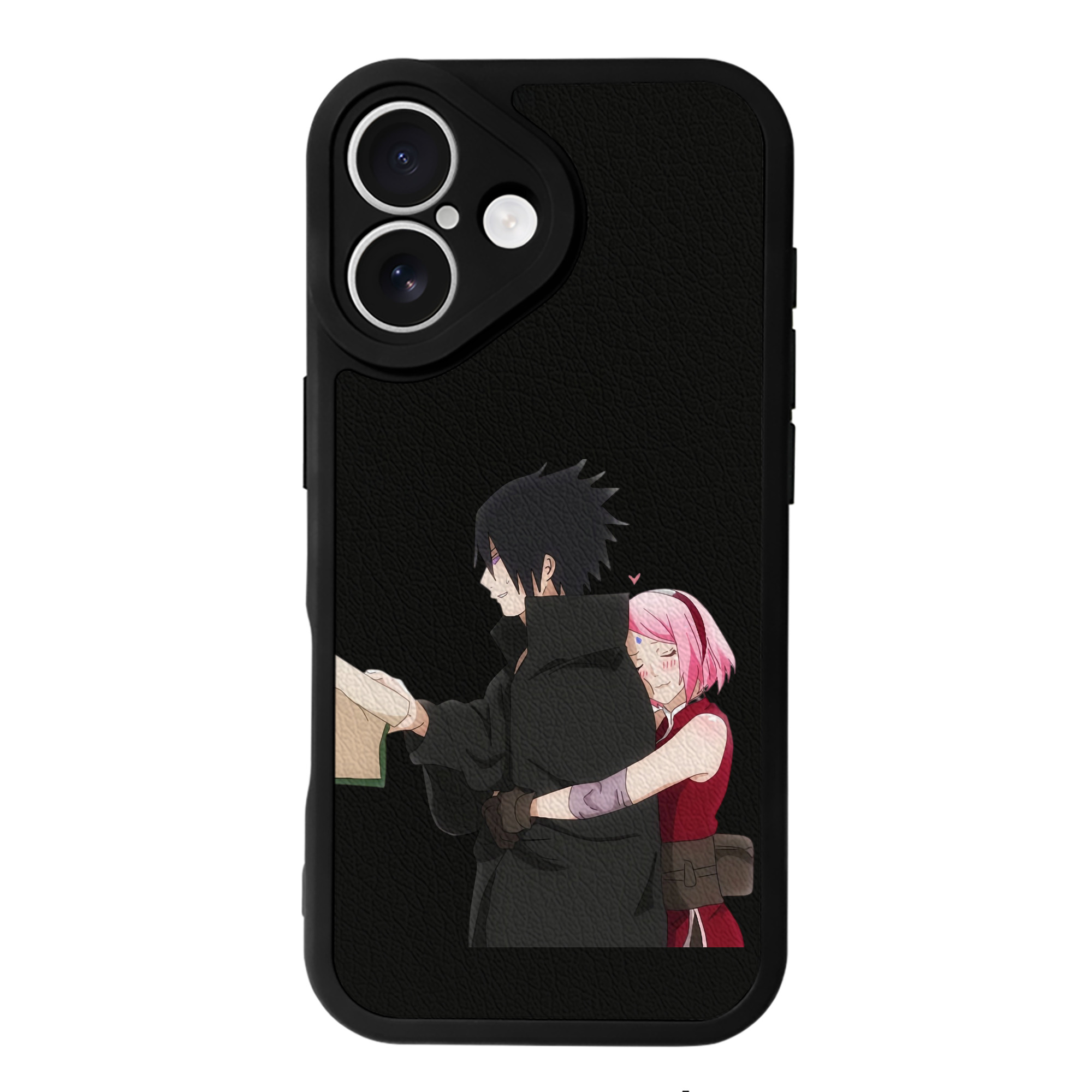 （画像用） NARUTO -ナルト- うちは サスケ Uchiha Sasuke 【iPhone 16シリーズ対応】シリコンスマホケース（レザー調） 材質：シリコン